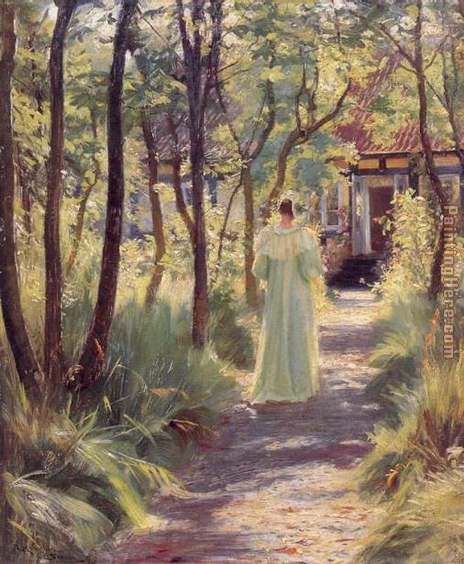 Marie en el jardin painting - Peder Severin Kroyer Marie en el jardin art painting